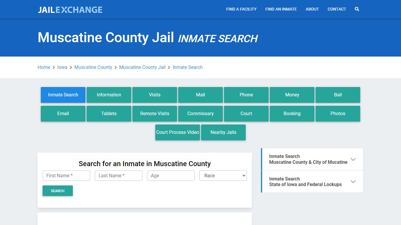 Muscatine County Jail, IA Inmate Search: Roster & Mugshots